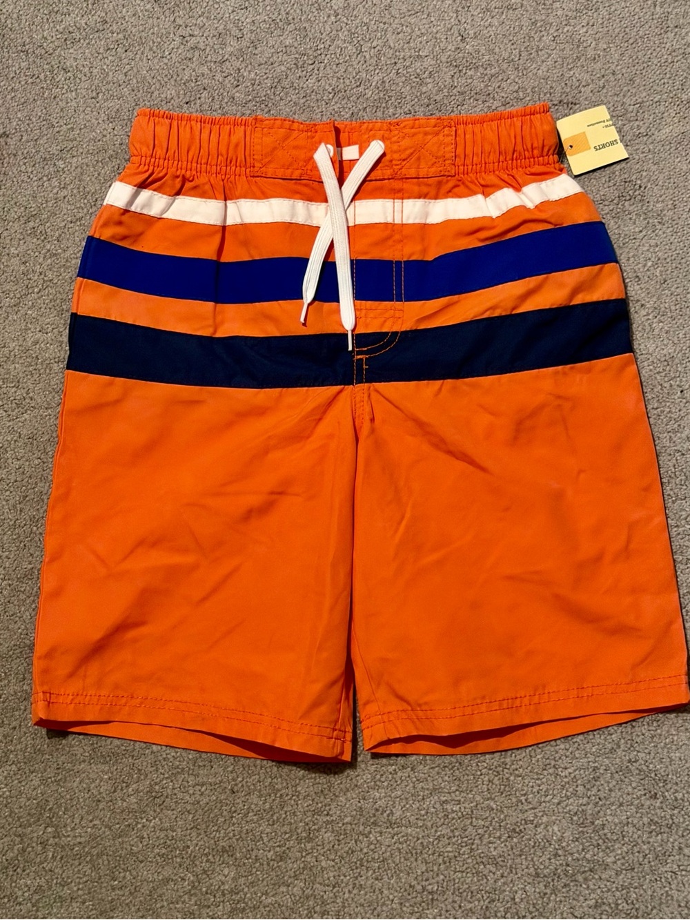 Cherokee Boys Orange Swim Trunks with White Mesh Lining - M 8/10